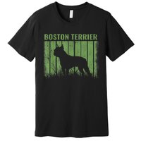 Dogs 365 Retro Boston Terrier Dog Vintage Gift Premium T-Shirt