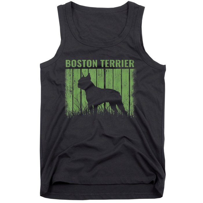 Dogs 365 Retro Boston Terrier Dog Vintage Gift Tank Top