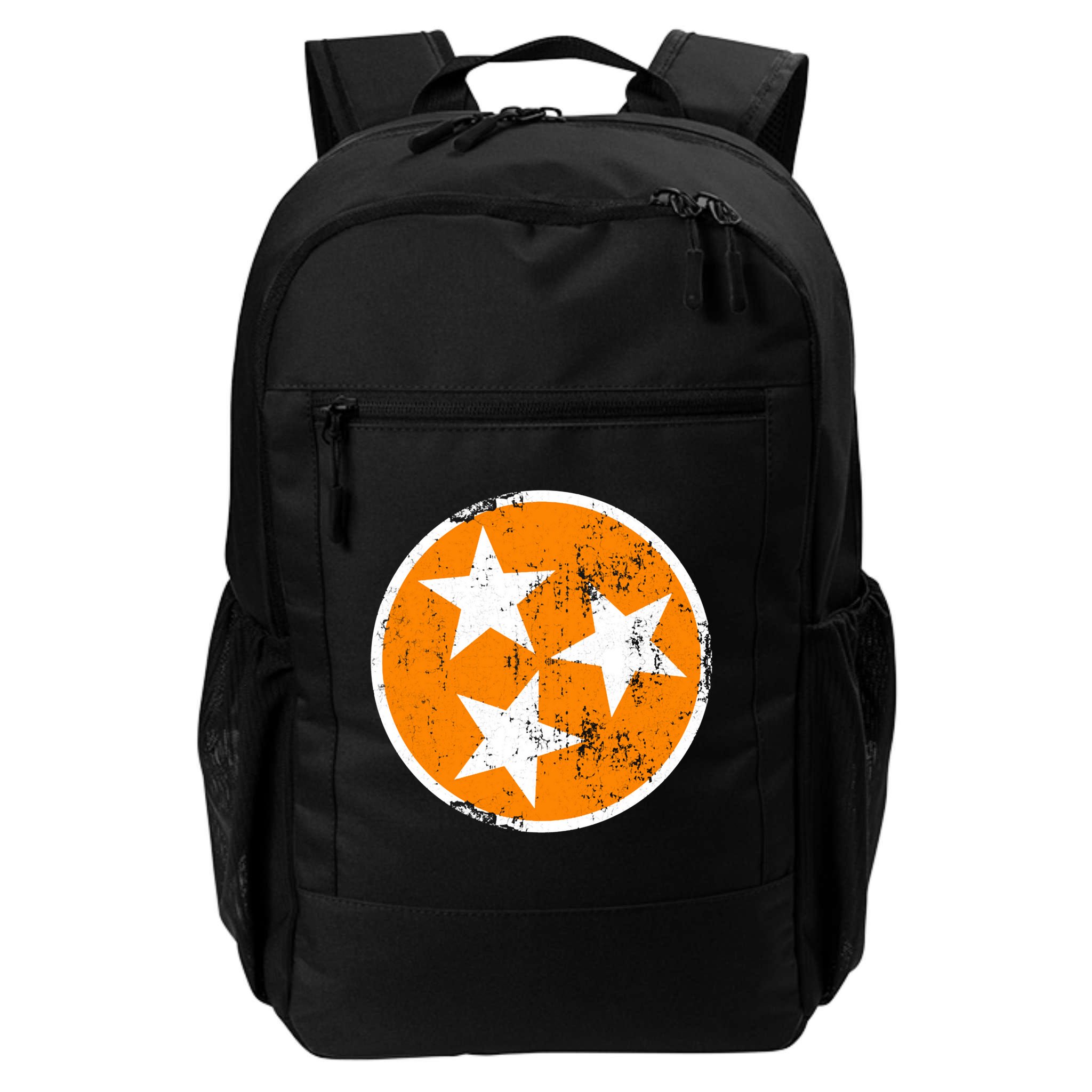 Distressed 3 Star Tn State Orange And White Tennessee Flag Backpack