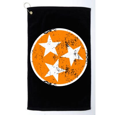 Distressed 3 Star Tn State Orange And White Tennessee Flag Golf Towel