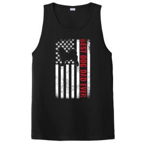 Dogs 365 Samoyed Best Dog Dad Ever American Flag Gift PosiCharge Competitor Tank