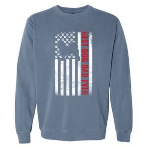 Dogs 365 Samoyed Best Dog Dad Ever American Flag Gift Garment-Dyed Sweatshirt