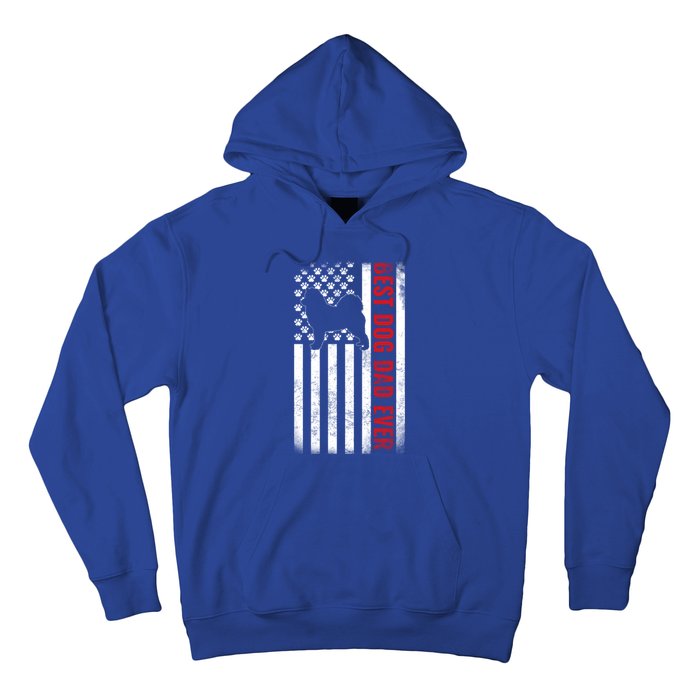 Dogs 365 Samoyed Best Dog Dad Ever American Flag Gift Hoodie