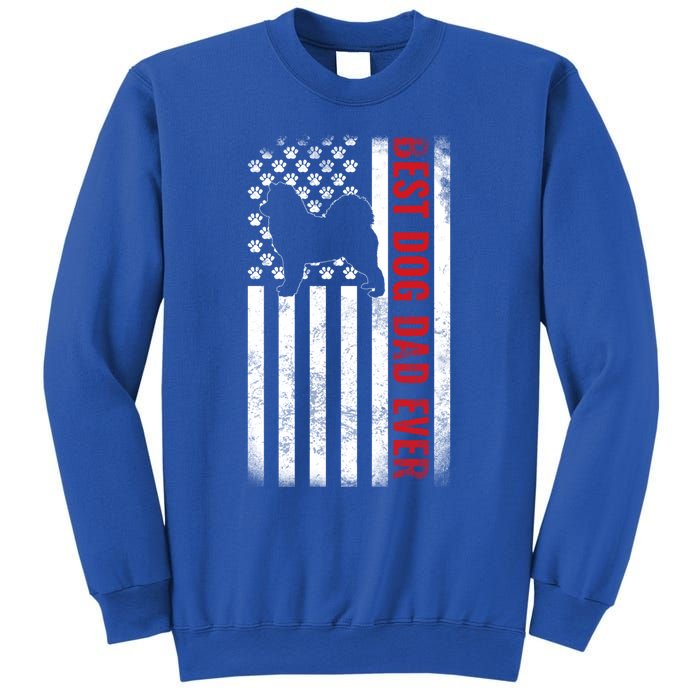 Dogs 365 Samoyed Best Dog Dad Ever American Flag Gift Sweatshirt