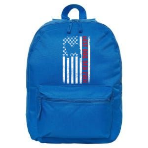 Dogs 365 Samoyed Best Dog Dad Ever American Flag Gift 16 in Basic Backpack