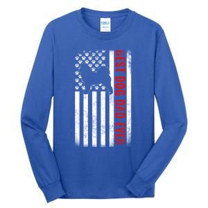 Dogs 365 Samoyed Best Dog Dad Ever American Flag Gift Tall Long Sleeve T-Shirt