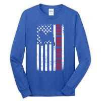 Dogs 365 Samoyed Best Dog Dad Ever American Flag Gift Tall Long Sleeve T-Shirt