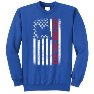 Dogs 365 Samoyed Best Dog Dad Ever American Flag Gift Tall Sweatshirt