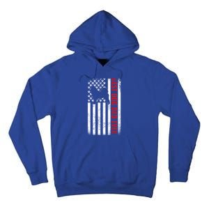 Dogs 365 Samoyed Best Dog Dad Ever American Flag Gift Tall Hoodie