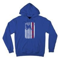 Dogs 365 Samoyed Best Dog Dad Ever American Flag Gift Tall Hoodie