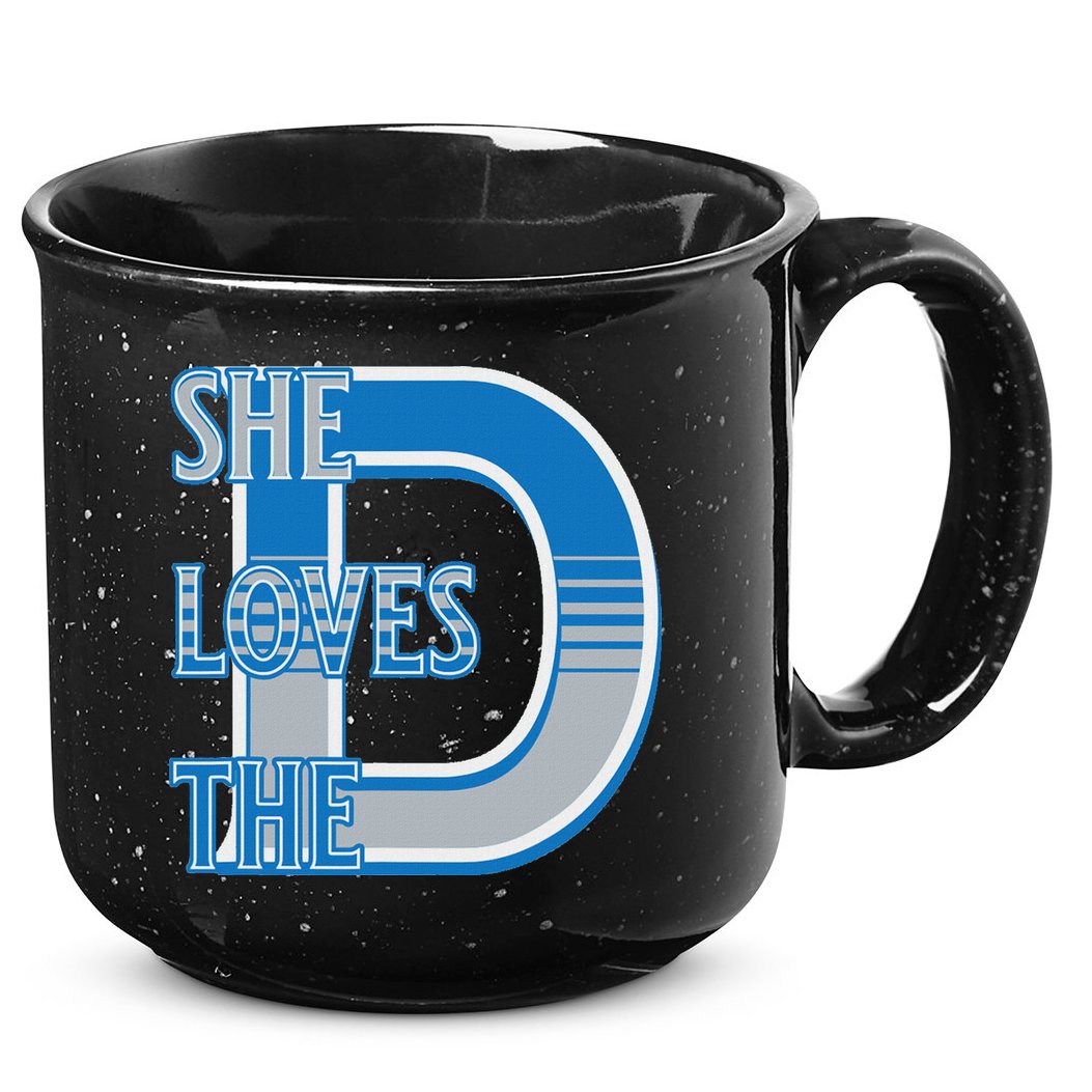Detroit 313 She Loves The D 15oz Campfire Ceramic Mug