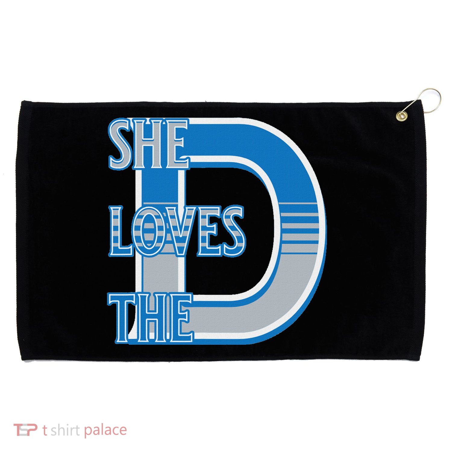 Detroit 313 She Loves The D Grommeted Golf Towel