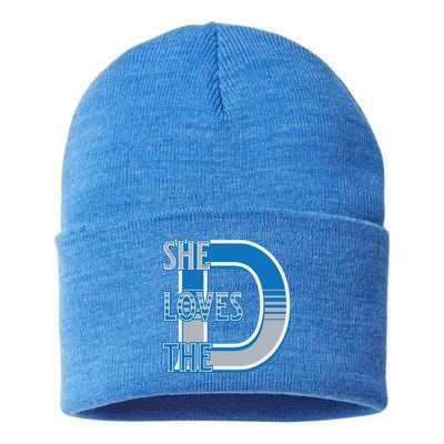 Detroit 313 She Loves The D Sustainable Knit Beanie