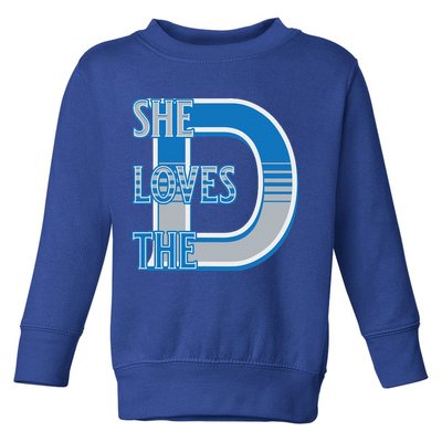 Detroit 313 She Loves The D Toddler Sweatshirt