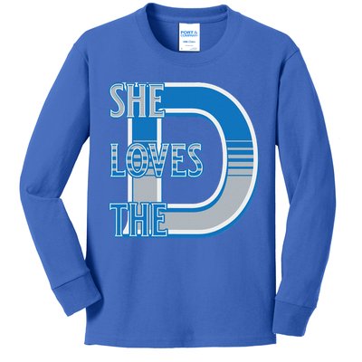 Detroit 313 She Loves The D Kids Long Sleeve Shirt