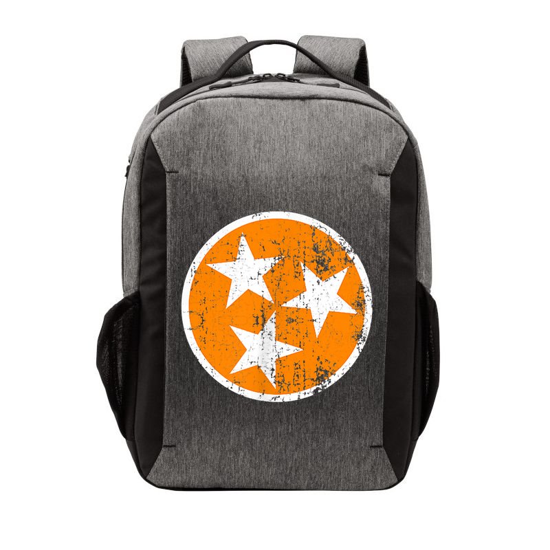 Distressed 3 Star Tn State Orange And White Tennessee Flag Vector Backpack