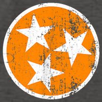 Distressed 3 Star Tn State Orange And White Tennessee Flag Vector Backpack