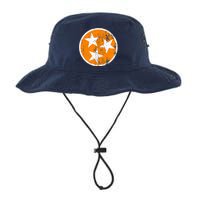 Distressed 3 Star Tn State Orange And White Tennessee Flag Legacy Cool Fit Booney Bucket Hat