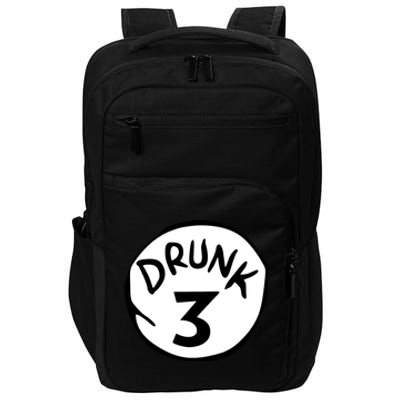 Drunk 3 St Patrick Day Funny Drunk Beer Pong Drunk 3 Impact Tech Backpack