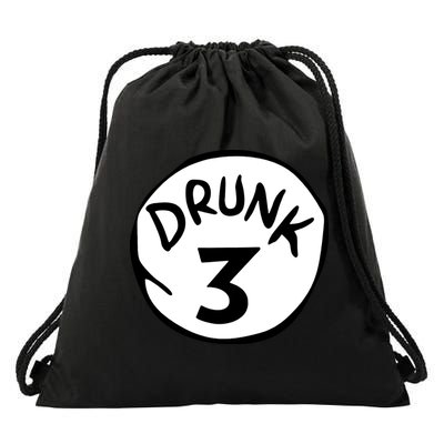Drunk 3 St Patrick Day Funny Drunk Beer Pong Drunk 3 Drawstring Bag