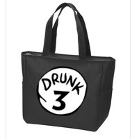 Drunk 3 St Patrick Day Funny Drunk Beer Pong Drunk 3 Zip Tote Bag