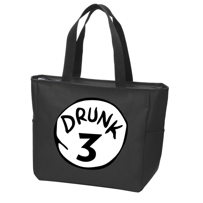 Drunk 3 St Patrick Day Funny Drunk Beer Pong Drunk 3 Zip Tote Bag