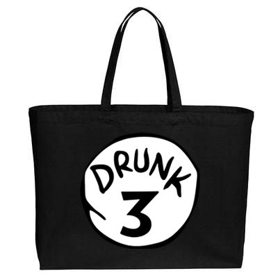 Drunk 3 St Patrick Day Funny Drunk Beer Pong Drunk 3 Cotton Canvas Jumbo Tote