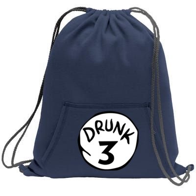 Drunk 3 St Patrick Day Funny Drunk Beer Pong Drunk 3 Sweatshirt Cinch Pack Bag