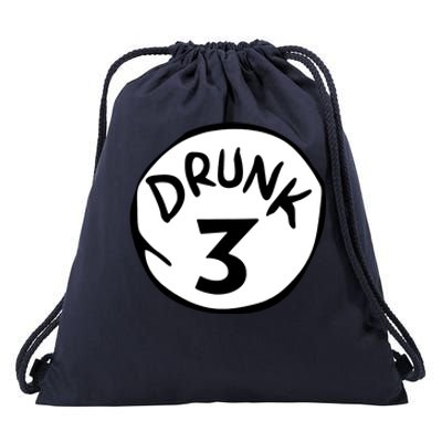 Drunk 3 St Patrick Day Funny Drunk Beer Pong Drunk 3 Drawstring Bag