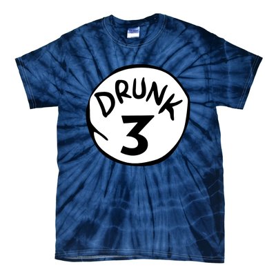 Drunk 3 St Patrick Day Funny Drunk Beer Pong Drunk 3 Tie-Dye T-Shirt