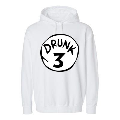 Drunk 3 St Patrick Day Funny Drunk Beer Pong Drunk 3 Garment-Dyed Fleece Hoodie