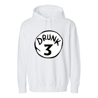 Drunk 3 St Patrick Day Funny Drunk Beer Pong Drunk 3 Garment-Dyed Fleece Hoodie