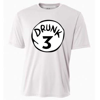 Drunk 3 St Patrick Day Funny Drunk Beer Pong Drunk 3 Cooling Performance Crew T-Shirt