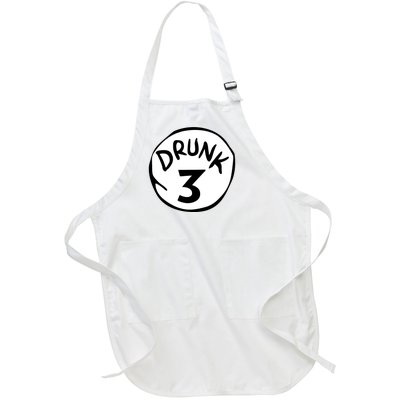 Drunk 3 St Patrick Day Funny Drunk Beer Pong Drunk 3 Full-Length Apron With Pockets