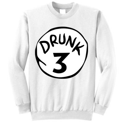 Drunk 3 St Patrick Day Funny Drunk Beer Pong Drunk 3 Sweatshirt