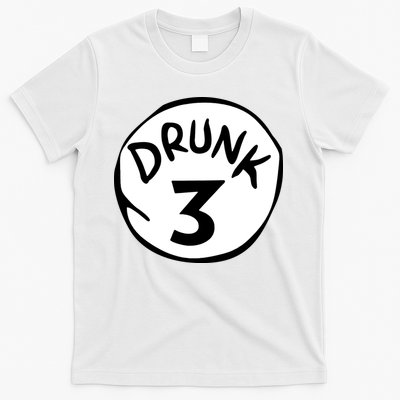 Drunk 3 St Patrick Day Funny Drunk Beer Pong Drunk 3 T-Shirt