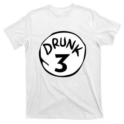 Drunk 3 St Patrick Day Funny Drunk Beer Pong Drunk 3 T-Shirt