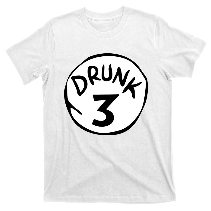 Drunk 3 St Patrick Day Funny Drunk Beer Pong Drunk 3 T-Shirt