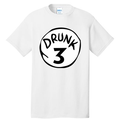 Drunk 3 St Patrick Day Funny Drunk Beer Pong Drunk 3 Tall T-Shirt