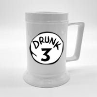 Drunk 3 St Patrick Day Funny Drunk Beer Pong Drunk 3 Beer Stein