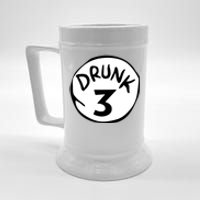 Drunk 3 St Patrick Day Funny Drunk Beer Pong Drunk 3 Beer Stein