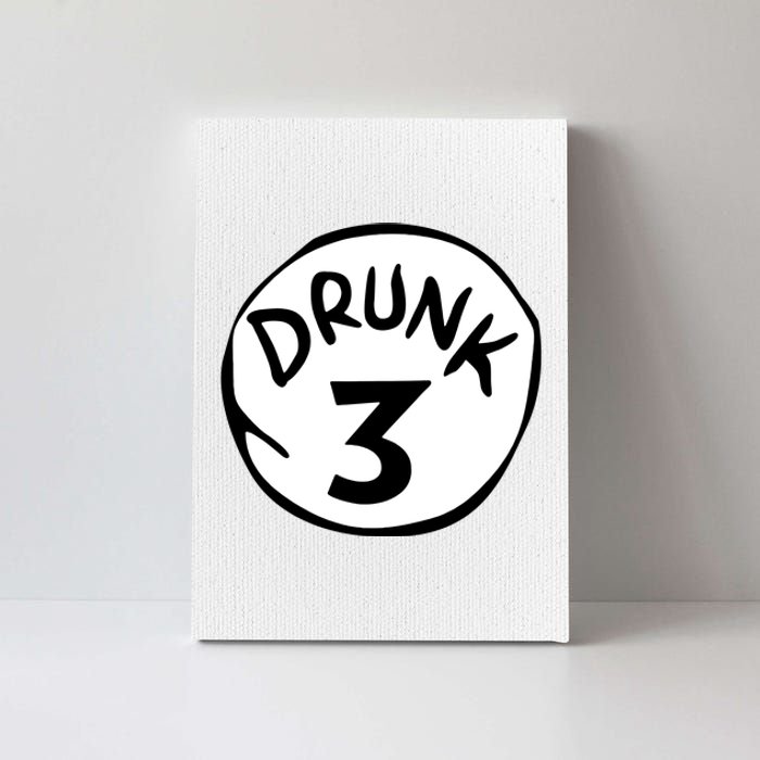 Drunk 3 St Patrick Day Funny Drunk Beer Pong Drunk 3 Canvas