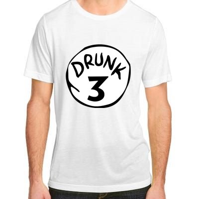 Drunk 3 St Patrick Day Funny Drunk Beer Pong Drunk 3 Adult ChromaSoft Performance T-Shirt