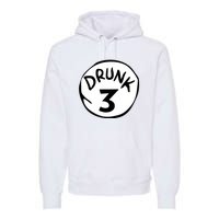 Drunk 3 St Patrick Day Funny Drunk Beer Pong Drunk 3 Premium Hoodie