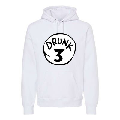 Drunk 3 St Patrick Day Funny Drunk Beer Pong Drunk 3 Premium Hoodie