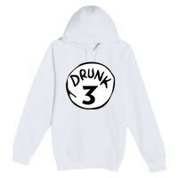 Drunk 3 St Patrick Day Funny Drunk Beer Pong Drunk 3 Premium Pullover Hoodie