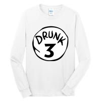 Drunk 3 St Patrick Day Funny Drunk Beer Pong Drunk 3 Tall Long Sleeve T-Shirt