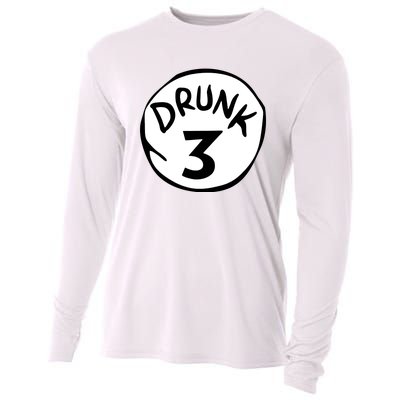 Drunk 3 St Patrick Day Funny Drunk Beer Pong Drunk 3 Cooling Performance Long Sleeve Crew