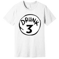 Drunk 3 St Patrick Day Funny Drunk Beer Pong Drunk 3 Premium T-Shirt