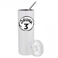 Drunk 3 St Patrick Day Funny Drunk Beer Pong Drunk 3 Stainless Steel Tumbler